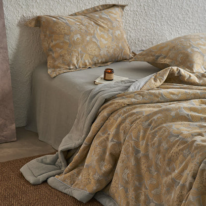 Floral Cotton Gauze Bedding Set | 100% Organic Cotton | Available in Full, Queen, King