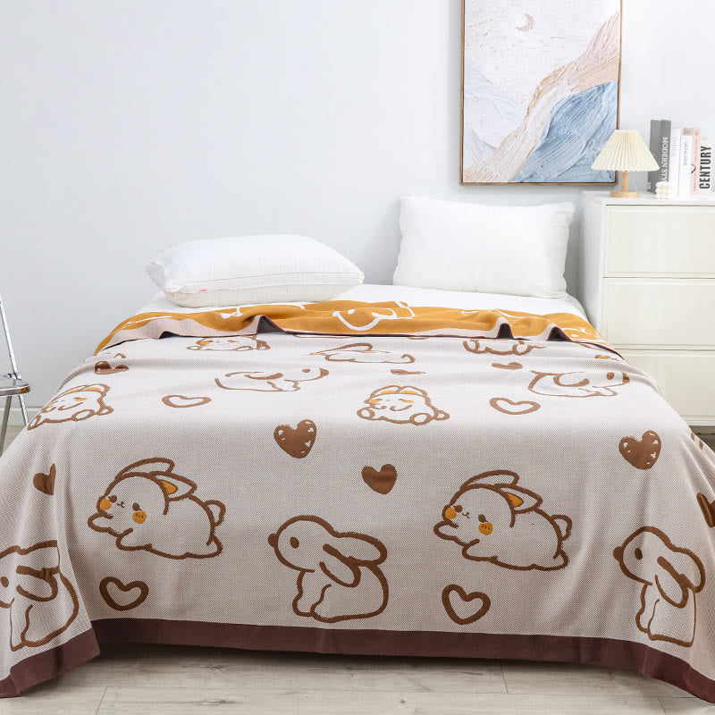 Rabbit Quilt | 100% Organic Cotton | Full Size 59"x79"