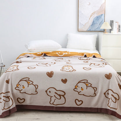Rabbit Quilt | 100% Organic Cotton | Full Size 59"x79"