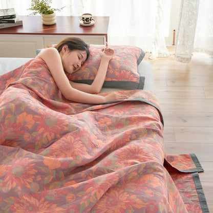 Floral Quilt | 100% Organic Cotton | Reversible Design