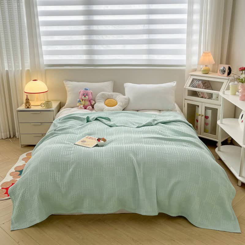 Pure Cotton Waffle Quilt | 100% Organic Cotton | Full/Queen Size