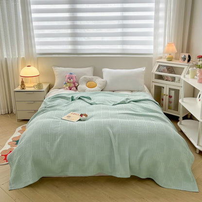 Pure Cotton Waffle Quilt | 100% Organic Cotton | Full/Queen Size