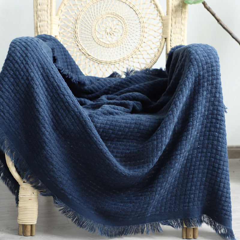 Cozy Solid Color Blanket | Soft Acrylic Fiber | 127cm x 152cm