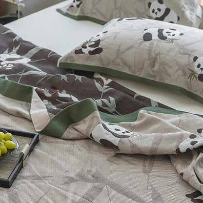 Panda Print Reversible Quilt | 100% Organic Cotton | Multiple Sizes Available