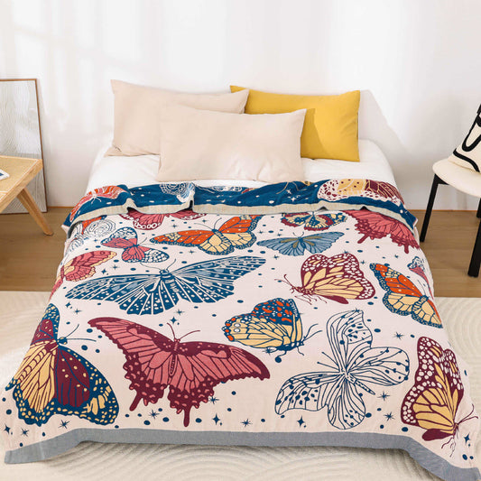 Butterfly Quilt | 100% Cotton Gauze | Queen Size