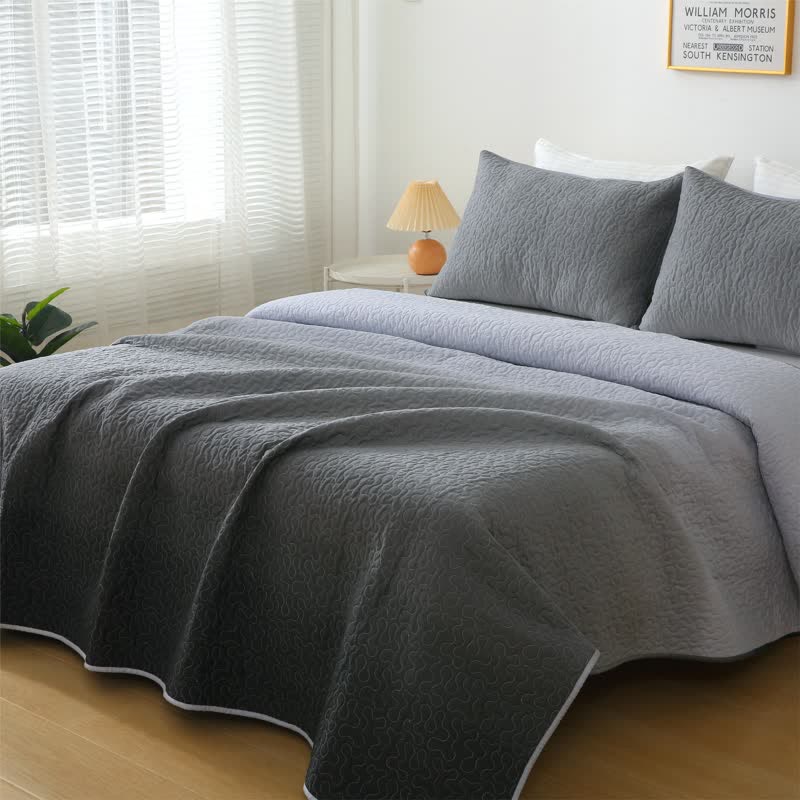 Pure Cotton Soft Quilt | Eco-Friendly Gray | Available in Full, Queen, King Sizes