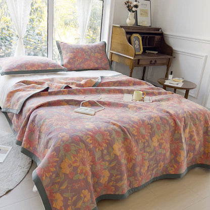 Floral Quilt | 100% Organic Cotton | Reversible Design