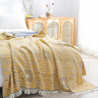 Cotton Quilt | Reversible Geometric Pattern | Full/Queen Size