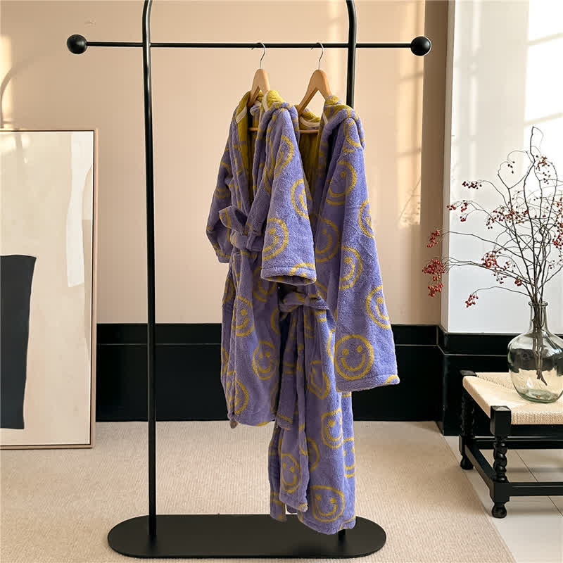 Smiling Face Bathrobe | Luxurious Pure Cotton | Kids & Adults Sizes