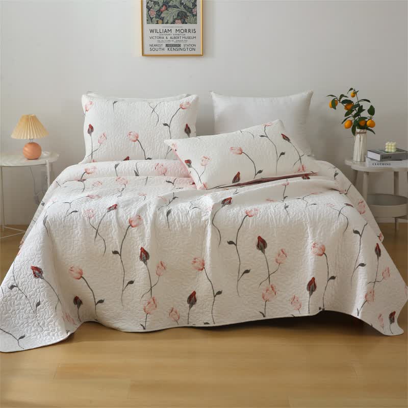 Quilted Bedding Set | 100% Organic Cotton | Full/Queen/King Options