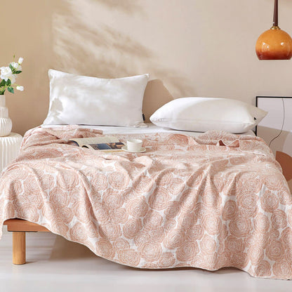 Cotton Quilt | 100% Organic Cotton | Full/Queen Size | Rose Print
