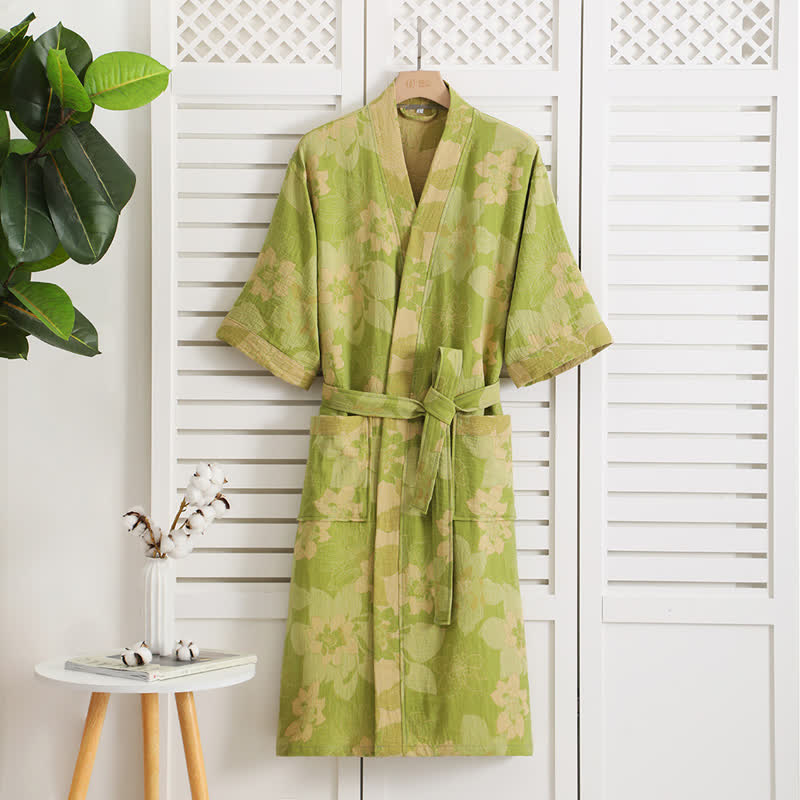 Floral Cotton Bathrobe | Premium Softness | Summer Wear