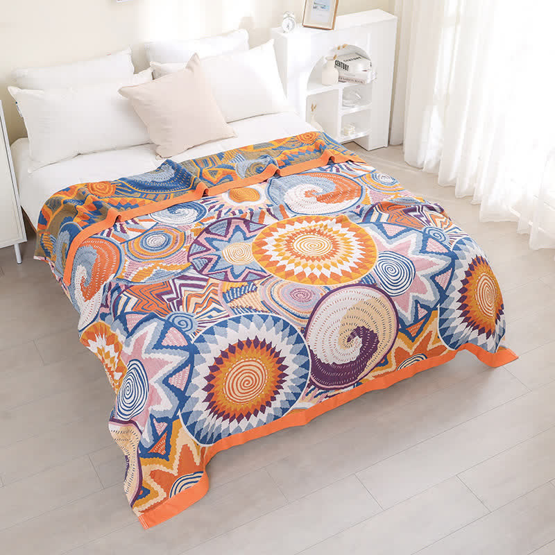 Cotton Reversible Throw Blanket | Breathable & Lightweight | Available in Multiple Sizes