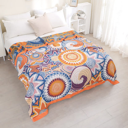 Cotton Reversible Throw Blanket | Breathable & Lightweight | Available in Multiple Sizes