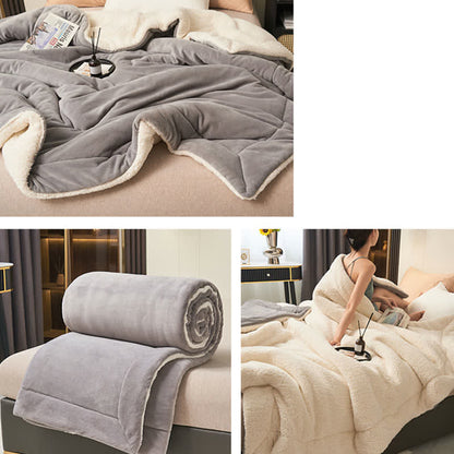 Double Velvet Throw Blanket | Soft Polyester | Full Size 71"W x 79"L