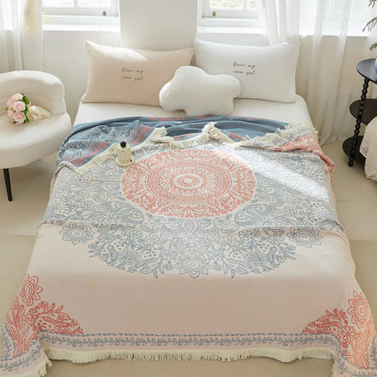 Retro Floral Quilt | Cotton | Full/Queen Size