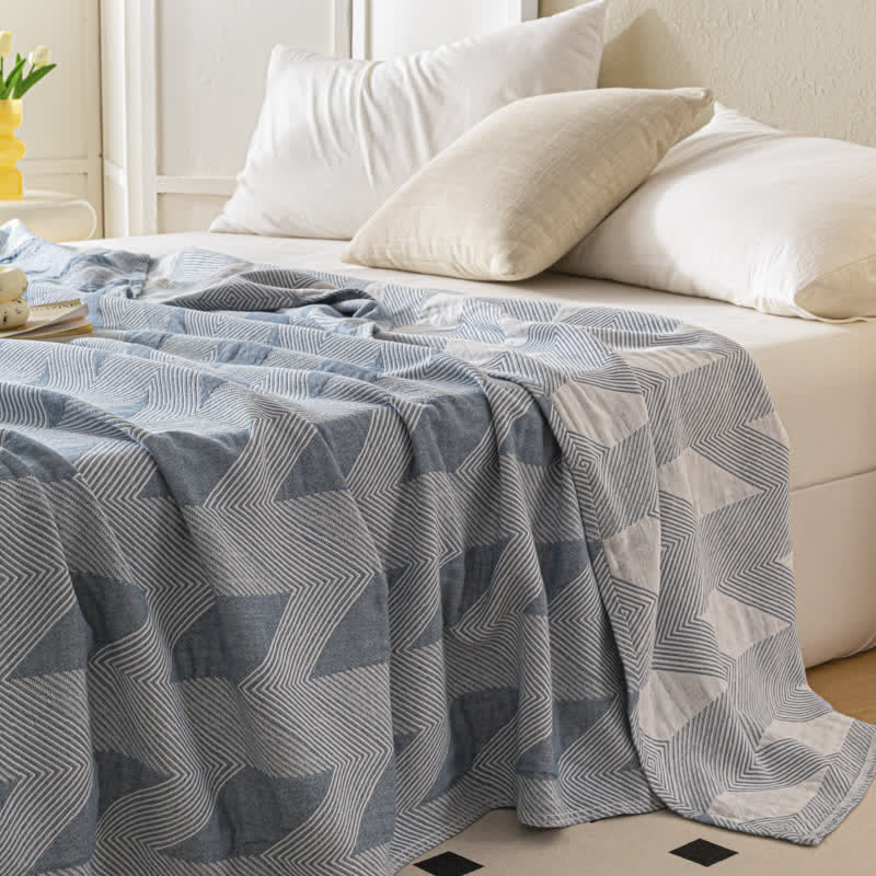 Summer Quilt | Pure Cotton | Zigzag Print | Full/Queen Size