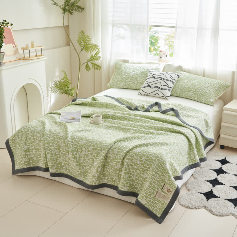 Modern Cotton Gauze Quilt Set | Hypoallergenic & Eco-Friendly | Full/Queen Size Options