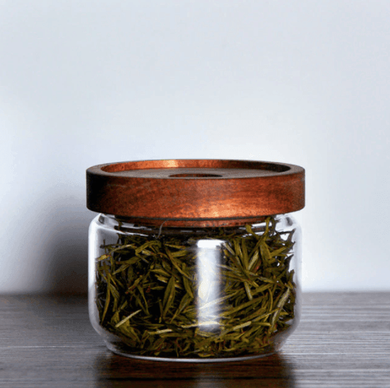 Acacia Wood Lid Glass Jar | Food Storage Container | Clear Design