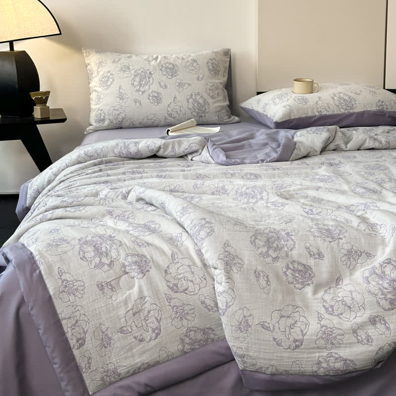 Cotton Gauze Bedding Set | 100% Organic Cotton | 4-Piece Full/Queen