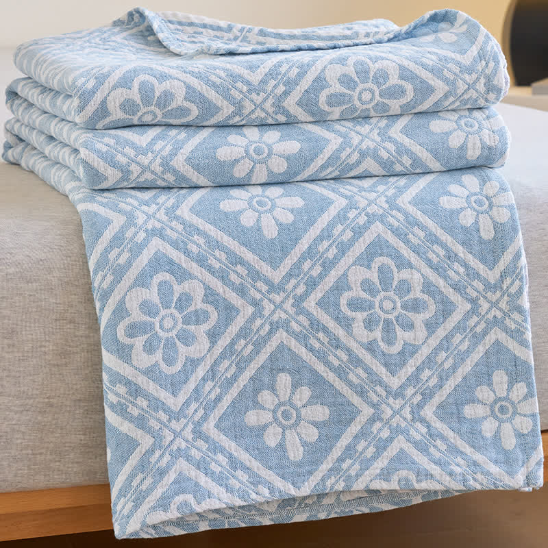Cotton Gauze Jacquard Quilt | 100% Organic Cotton | Full/Queen Size