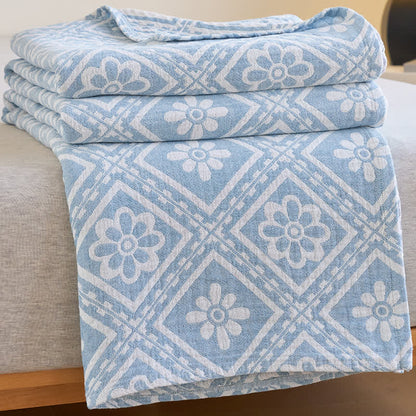 Cotton Gauze Jacquard Quilt | 100% Organic Cotton | Full/Queen Size