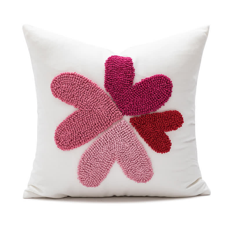 Valentine's Day Pillow Cover | Embroidered Polycotton | 18" x 18"