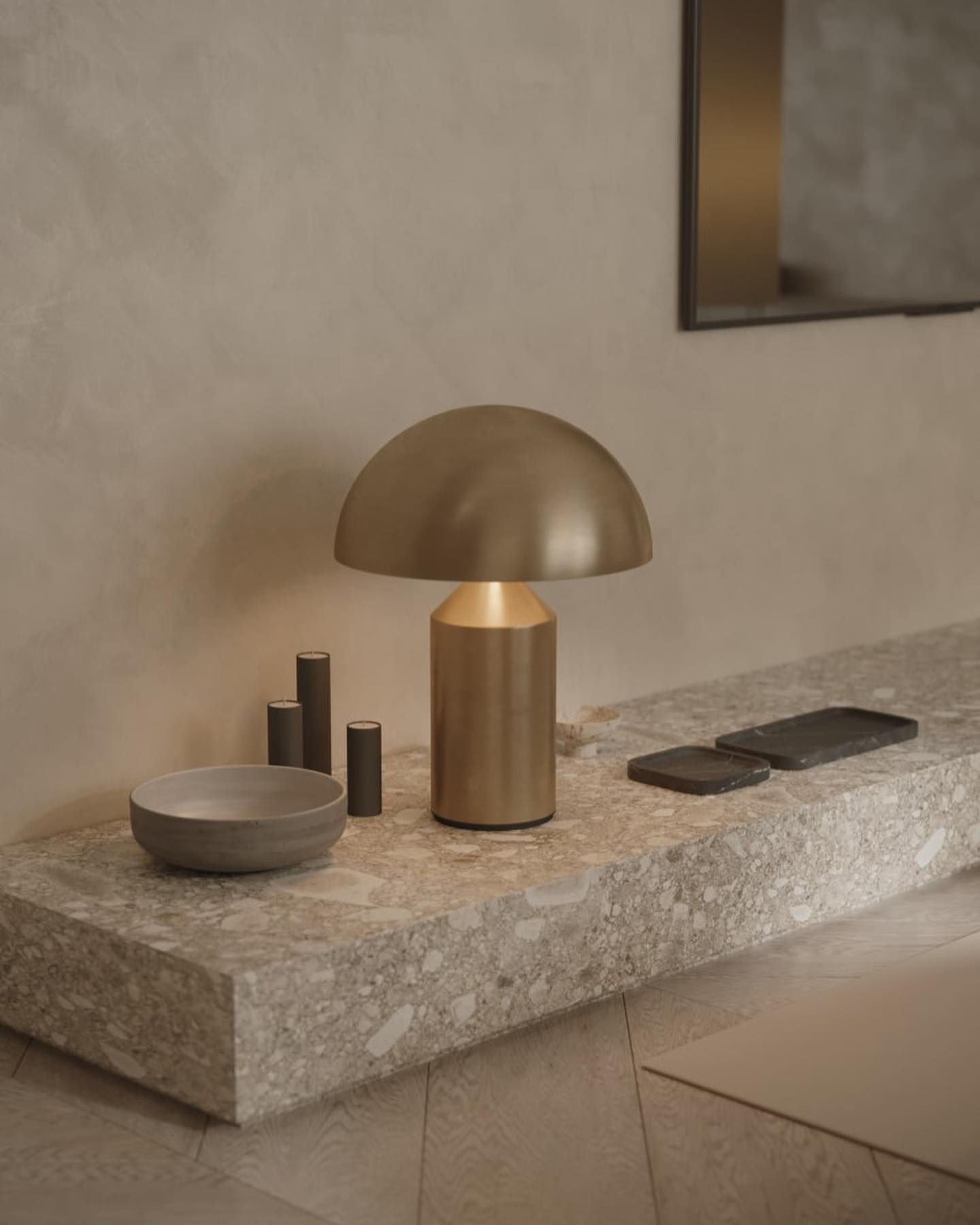 Atollo Table Lamp | Metal | Black, White, Copper | 25cm & 35cm