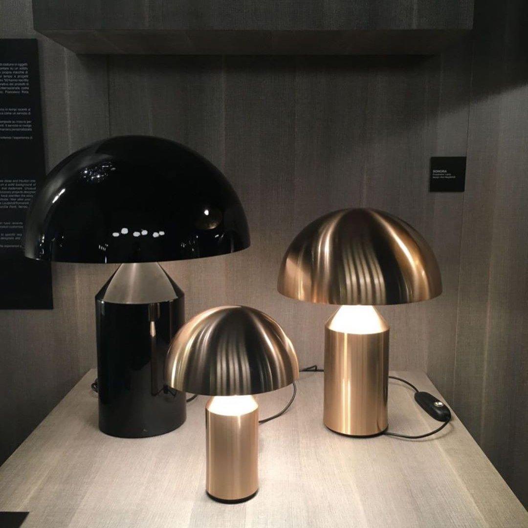 Atollo Table Lamp | Metal | Black, White, Copper | 25cm & 35cm