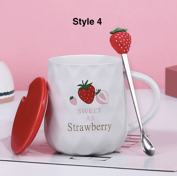 Avocado Mug | White Porcelain | with Lid
