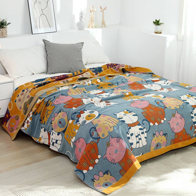 Reversible Cotton Quilt | 100% Organic Cotton | Cute Animal Design