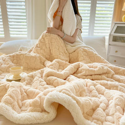 Love Print Sherpa Fleece Blanket | Premium Softness | Full & Queen Sizes