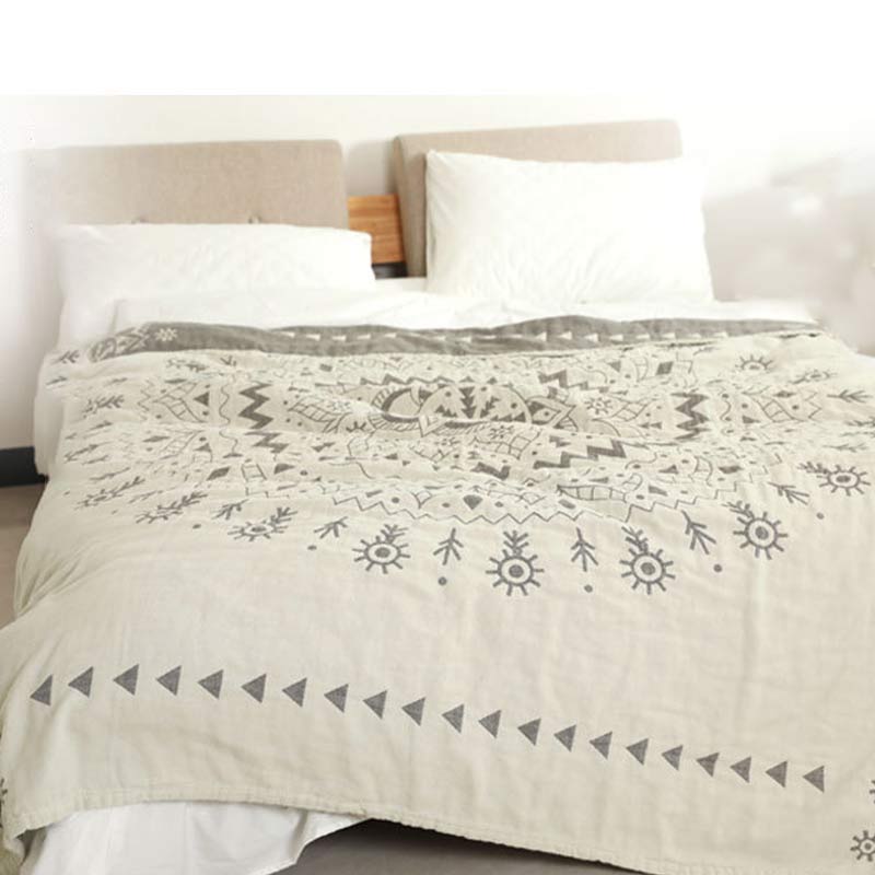 Cotton Reversible Quilt | Chic Mandala Design | Full/Queen Size