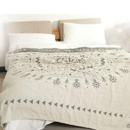 Cotton Reversible Quilt | Chic Mandala Design | Full/Queen Size