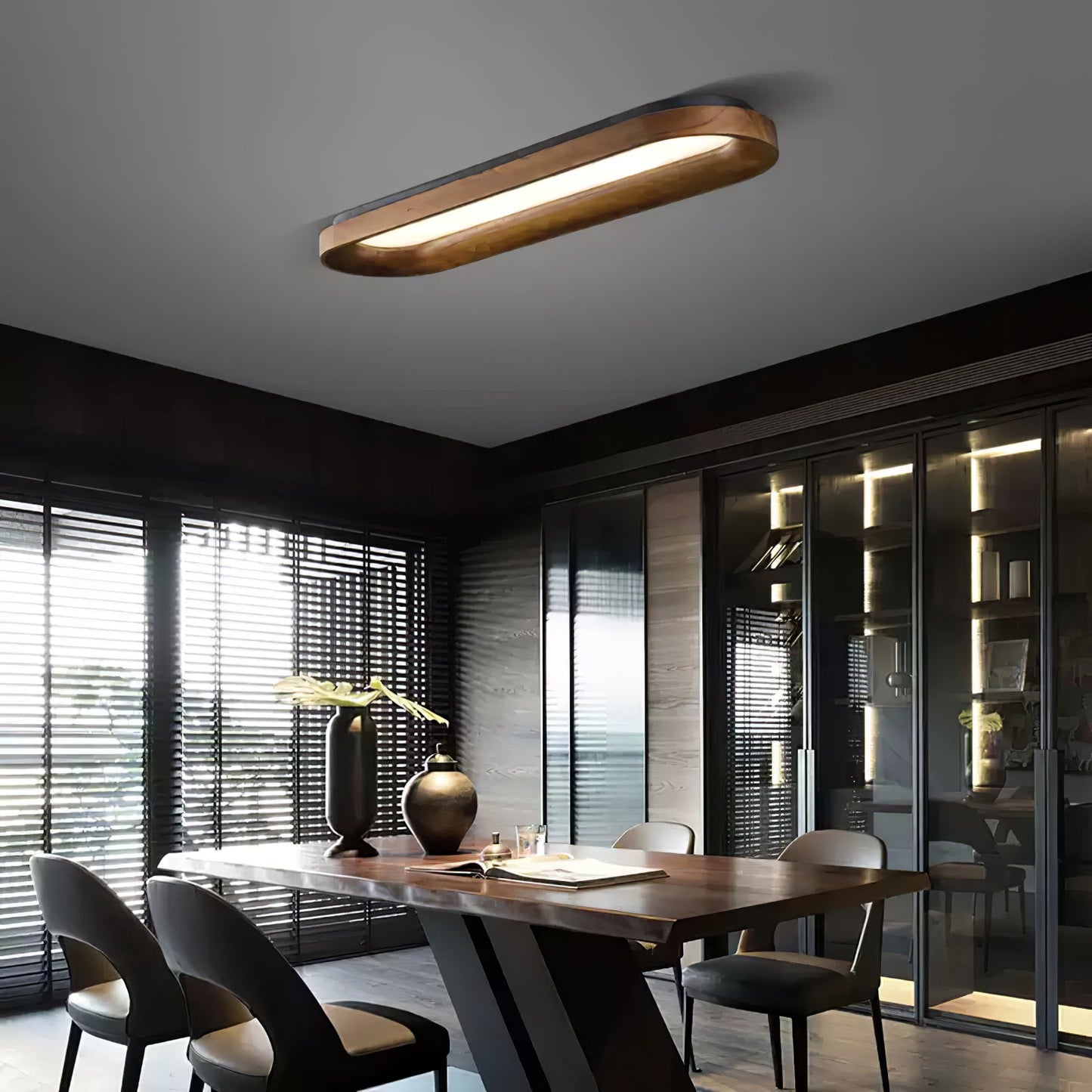 Flowing Cloud Ceiling Lamp | Wood, Metal, Acrylic | White Shade