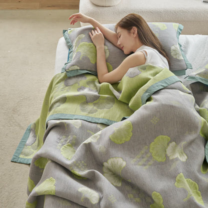 Ginkgo Leaf Quilt | 100% Organic Cotton | Full, Queen, King Sizes