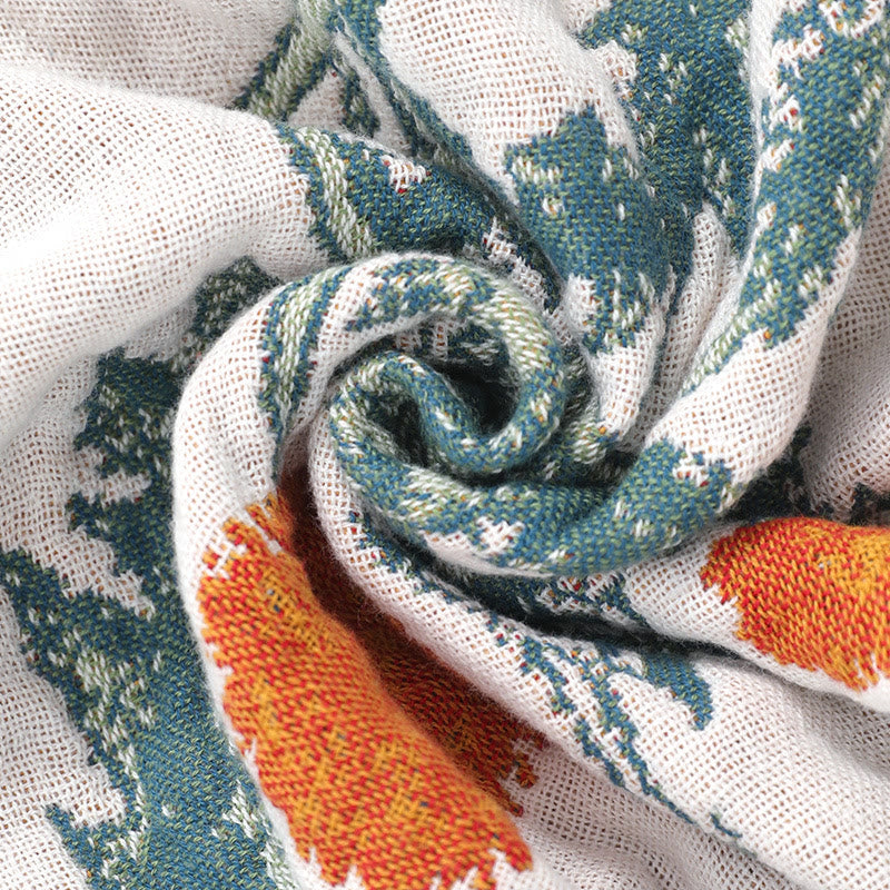 Flower Plant Reversible Quilt | 100% Organic Cotton | Full/Queen/King Sizes