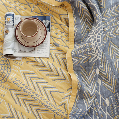 Cotton Quilt | Reversible Geometric Pattern | Full/Queen Size