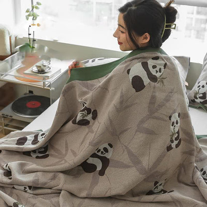 Panda Print Reversible Quilt | 100% Organic Cotton | Multiple Sizes Available
