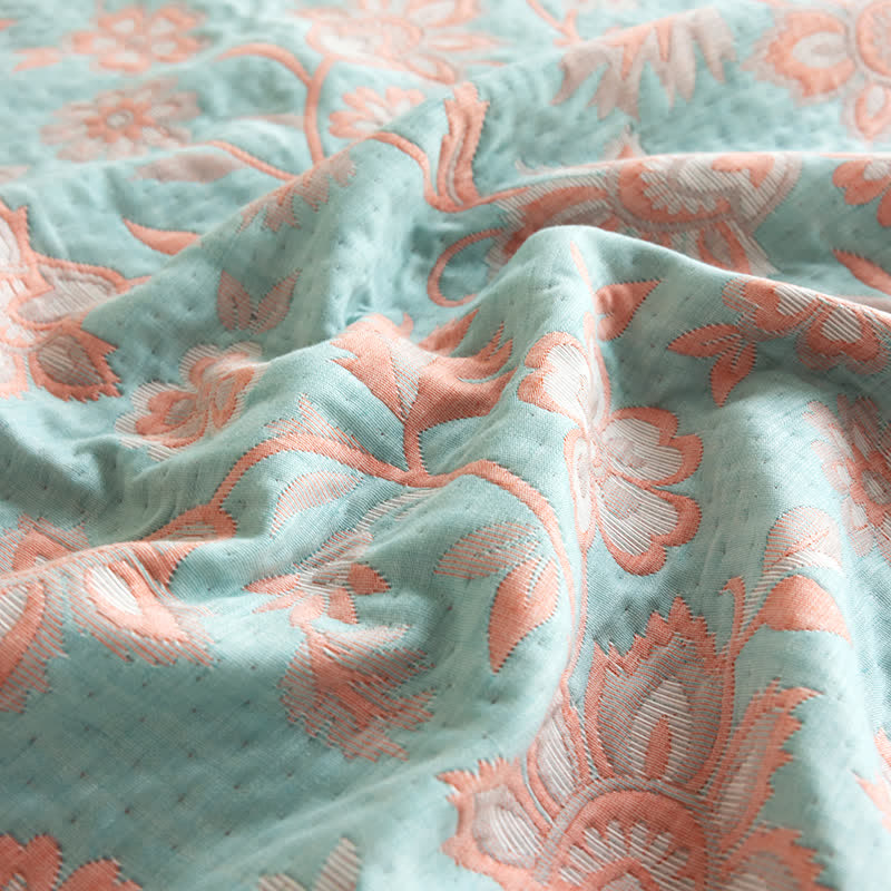 Cotton Gauze Summer Quilt | 100% Organic Cotton | Queen Size with Optional Pillowcases