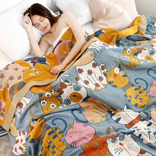 Reversible Cotton Quilt | 100% Organic Cotton | Cute Animal Design