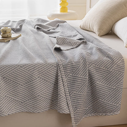 Neutral Diamond Print Quilt | 100% Organic Cotton | Full/Queen Size