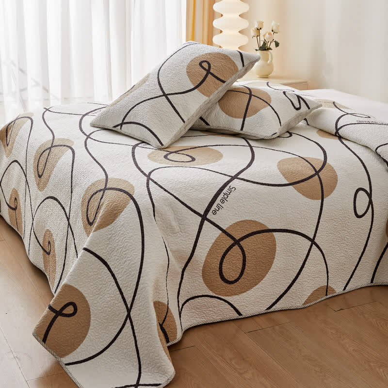 Geometric Quilted Bedding Set | 100% Cotton | Queen/King Size