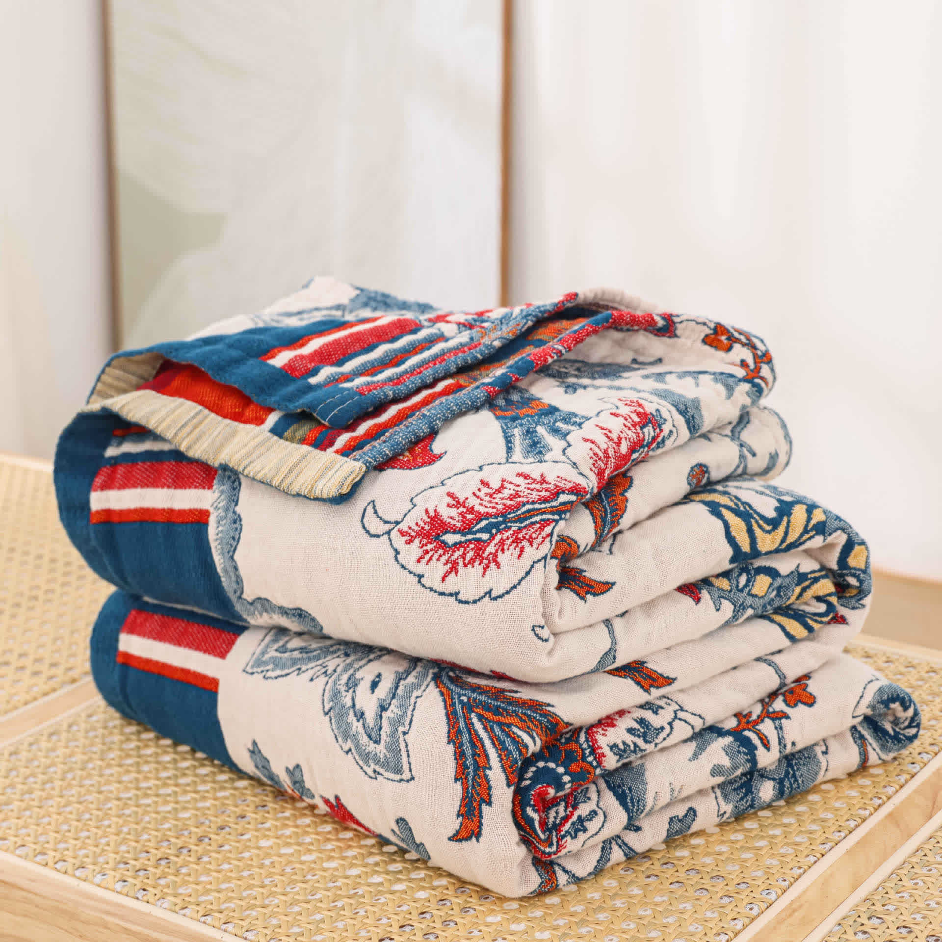 Summer Quilt | Cotton Eco-Friendly Floral Design | Queen Size