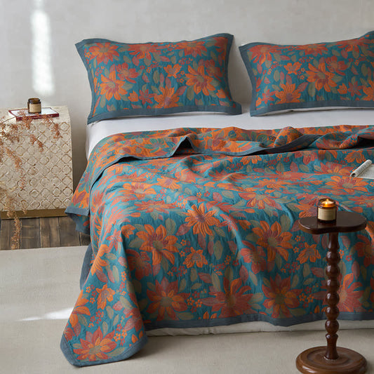Floral Quilt | 100% Organic Cotton | Full, Queen, King Sizes