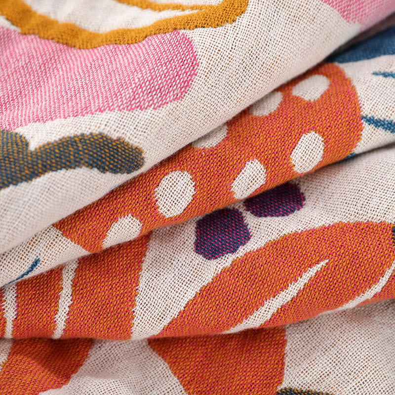 Reversible Cotton Gauze Quilt | Childlike Flower Design | Full/Queen/King Sizes