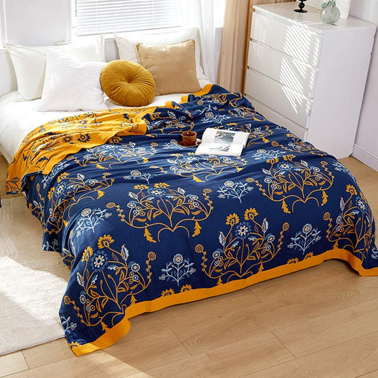 Dianthus Flower Reversible Quilt | 100% Organic Cotton | Full/Queen/King Sizes