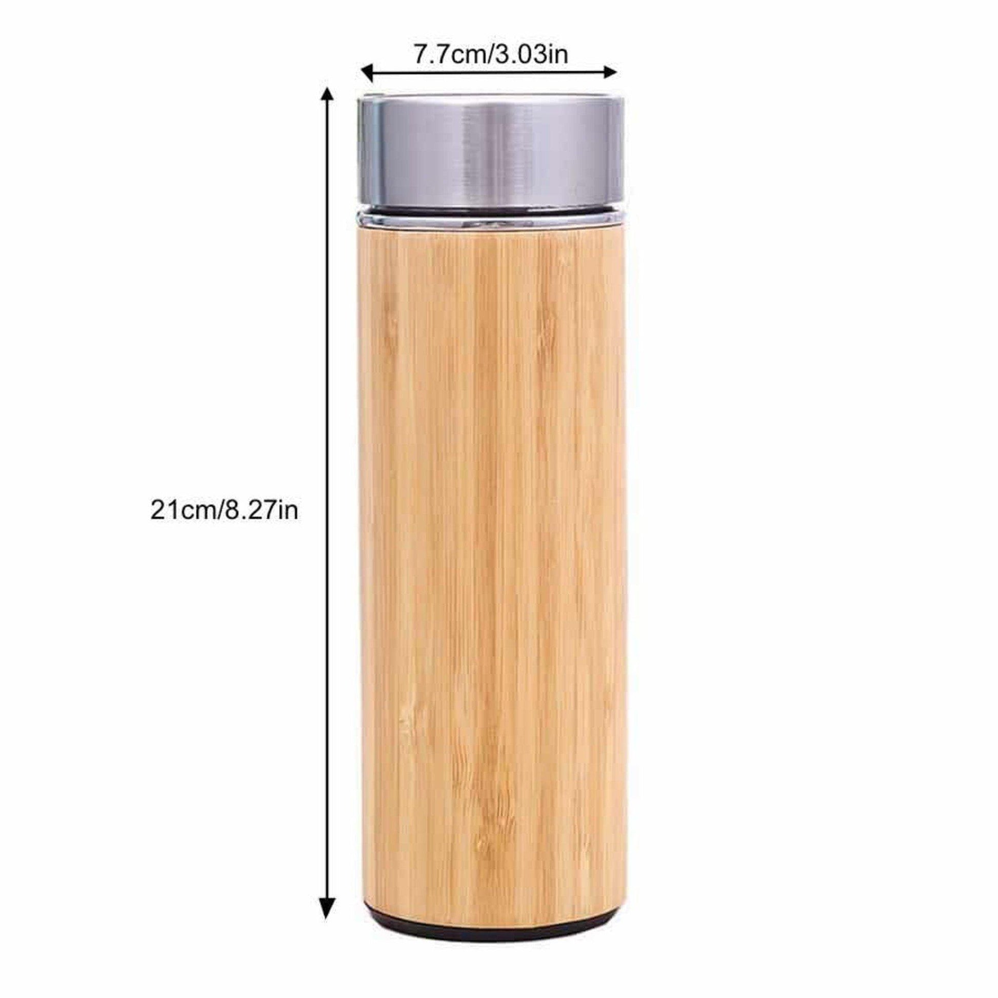 Bamboo Travel Mug | Stainless Steel Interior | Tea Infuser