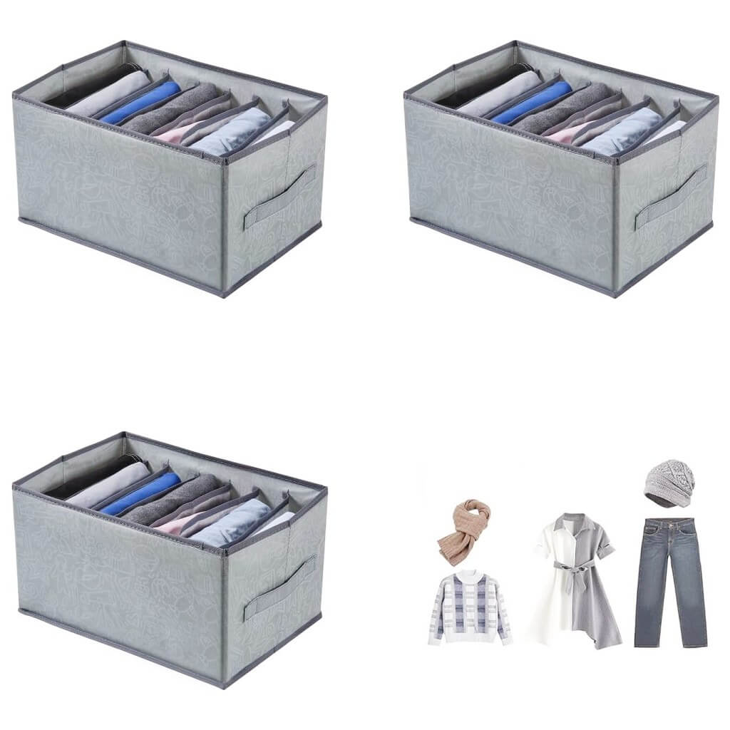 Fabric Storage Organisers | Non-Woven Material | 7 Compartment Design