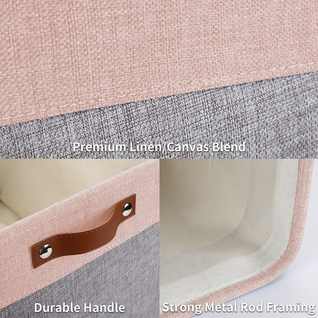 Storage Boxes | Canvas & EVA | Large 41.6L, 13"x15"x13"